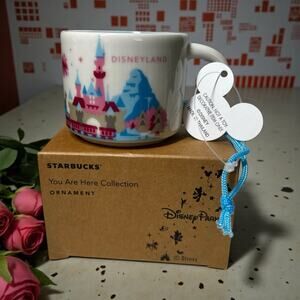 Starbucks Theme Park You Are Here 2oz Ornament Mug Park NWT Box Not Full Size